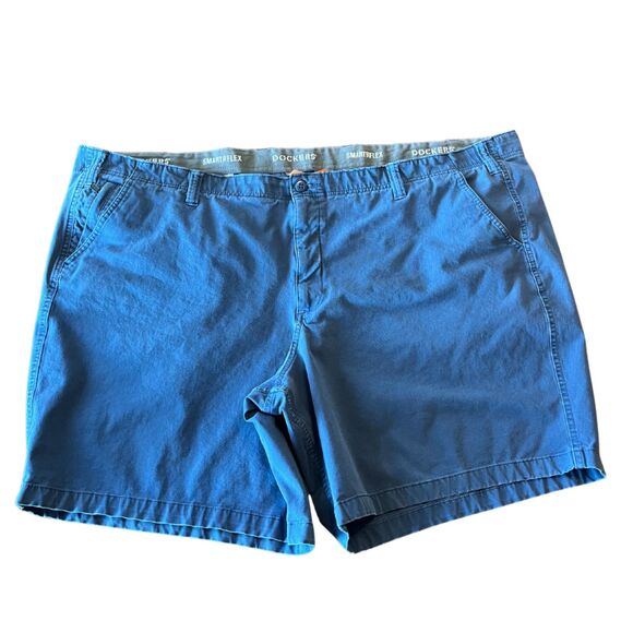 Dockers Men’s Chino Shorts Blue Size 52  Classic  Pre-Owned Good  Cotton/Stretch - Picture 1 of 12